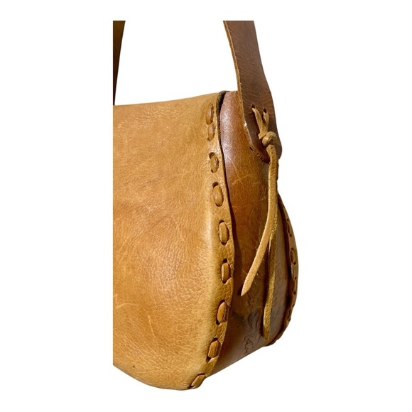 Vintage 1970’s Handcrafted Leather Shoulder Bag - Picture 6 of 8